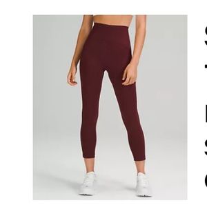 lululemon speed swift tight - 25”- size 4- red Merlot